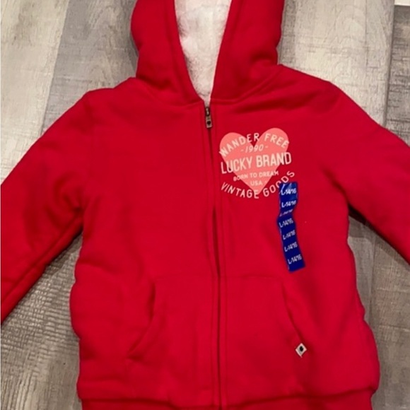 Lucky Brand fleece hooded sweatshirt jacket - Picture 1 of 5